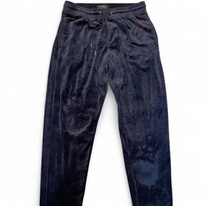 Polo Ralph Lauren Men's Plush Velour Sleepwear Jogger Pants‎ Navy Blue